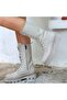 Toir Beige Lace-Up Winter Zippered Boots - 5