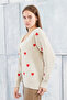 Women's Knitwear Cardigan Heart Standard Size Stone - 3