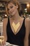 Golden Yellow Drop Women's Necklace 23 cm - 2