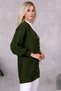 Women's Knitwear Cardigan 5 Button Knitted Patterned Cardigan Khaki - 7