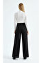 Wide Leg High Waist Pocket Woven Trousers - 2