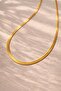 Steel Gold Italian Chain Necklace (40 5CM) -Not Darkening- - 4