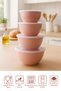 Set of 12 Round Bowls Pink |   1L, 1.5L, 2.3L, 3.3L |   Multi-Purpose Kitchen Storage Container with Lid - 5