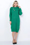 Knitwear Long Women's Dress Collar Buttoned Green - 3