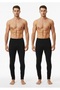 2 Pieces, Men's (Unisex) Thermal Bottom, Black Color / Thermal Underwear, Thermal Leggings