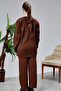 Women's Knitwear Set with Stones Standard Size Brown - 7