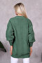 Women's Knitwear Cardigan 5-Button Knitted Patterned Cardigan Green (80cm) - 7