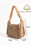 Women's Mink-Tan Casual Daily Shoulder and Crossbody Bag 6-Compartment Women's Bag - 6