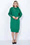 Knitwear Long Women's Dress Collar Buttoned Green - 7