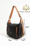 Women's Black-Tan Casual Daily Shoulder and Crossbody Bag 6 Compartment Women's Bag - 5