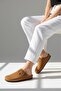 Unisex Anatomical Arch Supported Natural Cork Sole Suede Leather Tan Closed Sabo Slippers - 7