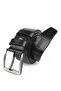 2 Pieces Genuine Leather Men's Belt Eco 4.5 cm Jeans Black-Brown - 3