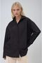 Black Classic Oversized Poplin Shirt 3421 R8-H-K4 - 7