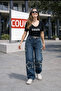 Women's Non-Lycra Star-Detailed Palazzo Pants
