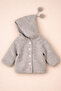 Unisex baby long sleeve hat with pom-pom cardigan models - 2