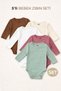 Girl Boy 5-Piece Bodysuit Baby Set Cotton Transitional Long Sleeve Bodysuit Bodysuit 100% Cotton - 3