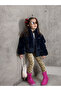 Girl's Corded Fabric Velvet Cream Leopard Leggings - 2