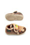 Boy's Winter Soft Home Slippers with Lion Figure, Velcro, Brown - 4