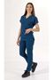 Petrol Navy Blue Core-Flex Lycra Surgical Team Nurse & Doctor Jersey - 2