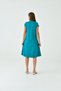 Women's Lace-Up Collar A-Line Half Sleeve Viscose Daily Midi Length Plus Size Dress Nightgown - 6