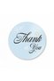 Pastel Blue & Leaf Patterned'Thank You' Sticker (4X4Cm) - 48 Pieces |   Ferah Bir Thank You - 5
