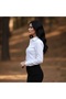 Classic Plain White Women's Shirt - 4