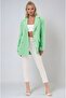 Mint Green Agnes Blazer Linen Jacket 6105 R7-E-K4 - 4