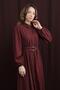 Women's Double Belted Dress - 20700Elb - Burgundy - 6