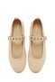 Women's Cream Buckle Genuine Leather Shoes, Summer Shoes 25Sfd201918 - 7
