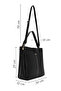 Women's Black Long Strap Crossbody Bag 25Wbd2113Ft - 2