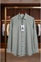 Men's Long Sleeve 100% Cotton Striped Regular Fit Shirt - 3