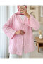 One Button Tassel Detailed Slit Kimono -Powder - 2