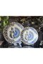 Handmade 12-Piece Porcelain Cake and Serving Plate Set for 6 People Artemis Series