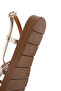 Women's Gold Knitted Detailed Sandals 25Sfe 461114 - 8