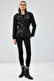 Zendaya Women's Black Belt Detailed Biker Leather Jacket 24Wgd5226Ve - 6