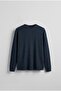 Men's Comfortable Fit Ribbed Long Sleeve Sweatshirt Petrol Blue
