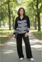Women's Stripe Detailed Bottom Top Pants Sweater Knitwear Set - 2