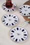 Plate House Porcelain Acem Zade Navy Blue Tea Plate 12,5cm Set of 4 - 5