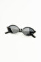 Mary Black Oval Women's Sunglasses |   Black Glass |   Uv400 - 4