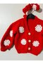 Hand Knitted New Year's Cardigan with Snowflakes - 5