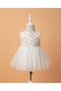 1-5 Years Girl's Flower Jacquard Bolero Holiday Wedding Dress Evening Dress 2-Piece Set Ecru 2007 - 3