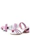Judy Pink Silver Stone Girls' Heeled Slippers Shoes - 8