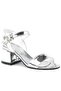 Pony Silver Mirrored Thick Heeled Girls' Evening Dress Shoes - 2