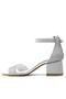 Lilo Glitter Silver Single Strap Girls' Heeled Evening Dress Shoes - 4