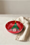 New Year's Concept Metal Oval Tray 3-Piece Snack Bowl, Presentation and Serving Set - 6