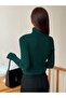 Unisex Emerald Green Premium Cotton Turtleneck Camisole Raster Slimfit Turtleneck Sweater - 3
