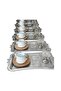 6 Pieces Coffee Presentation Tray Silver (Plastic) Butterfly Tray - 2