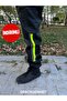 Women Men Fluorescent Green Biker Raincoat Lined Motorcycle Courier Raincoat with Pockets - 8