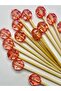 NO:25 - 50 pcs Decorative Beaded Promise Engagement Birthday Party Cupcake Mevlüt Ornament Toothpick - 2