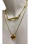 Double Style Necklace with Hearts Indecisive Steel 782 - 4